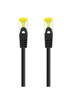 CABLE RED LATIGUILLO RJ45 CAT.6A LSZH SFTP AWG26· 0.30M NEGRO NANOCABLE