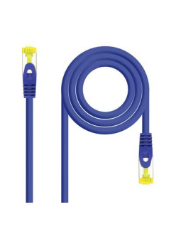 CABLE RED LATIGUILLO RJ45 CAT.6A LSZH SFTP AWG26· 0.30M AZUL NANOCABLE