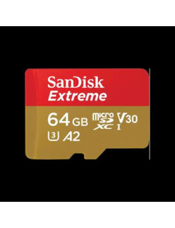 MEMORIA MICRO SD 64GB  SANDISK EXTREME MICROSDXC UHS-I CLASE 10
