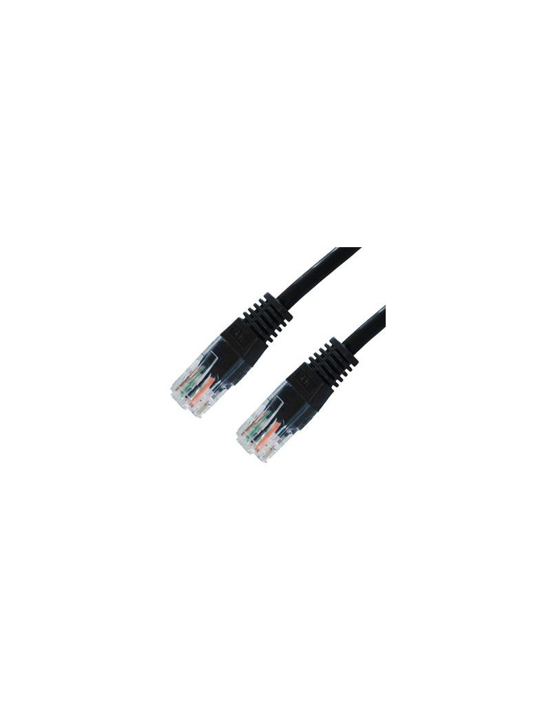 CABLE RED LATIGUILLO RJ45 CAT.6 UTP AWG24·1M NEGRO NANOCABLE