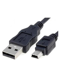 CABLE USB 2.0 A/M-MINI USB B/M 0.5M NEGRO NANOCABLESin imagen