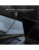 CABLE CONVERSOR USB-C/M A HDMI/M 4K@60HZ 1.8M NEGRO NANOCABLE