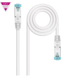 CABLE RED LATIGUILLO RJ45 CAT.7 LSZH SFTP PIMF AWG26 1.0M NANOCABLE BLANCO