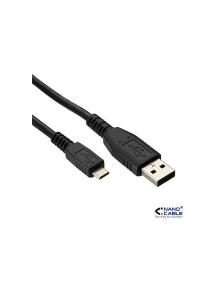 CABLE USB 2.0 A/M-MICRO USB B/M 3M NEGRO NANOCABLE