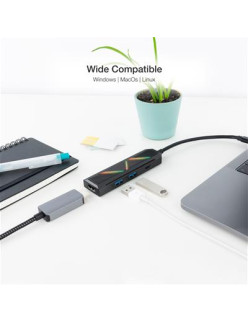 HUB USB-C CONVERSOR USB-C A 2XUSB-A· USB-C PD· HDMI NANOCABLE