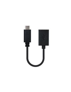 CABLE USB 2.0 3A· TIPO C USB-C/M-A/H 0.15M NEGRO NANOCABLE