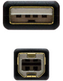 CABLE USB 2.0 IMPRESORA HQ FERRITA A/M-B/M 2M NEGRO NANOCABLE