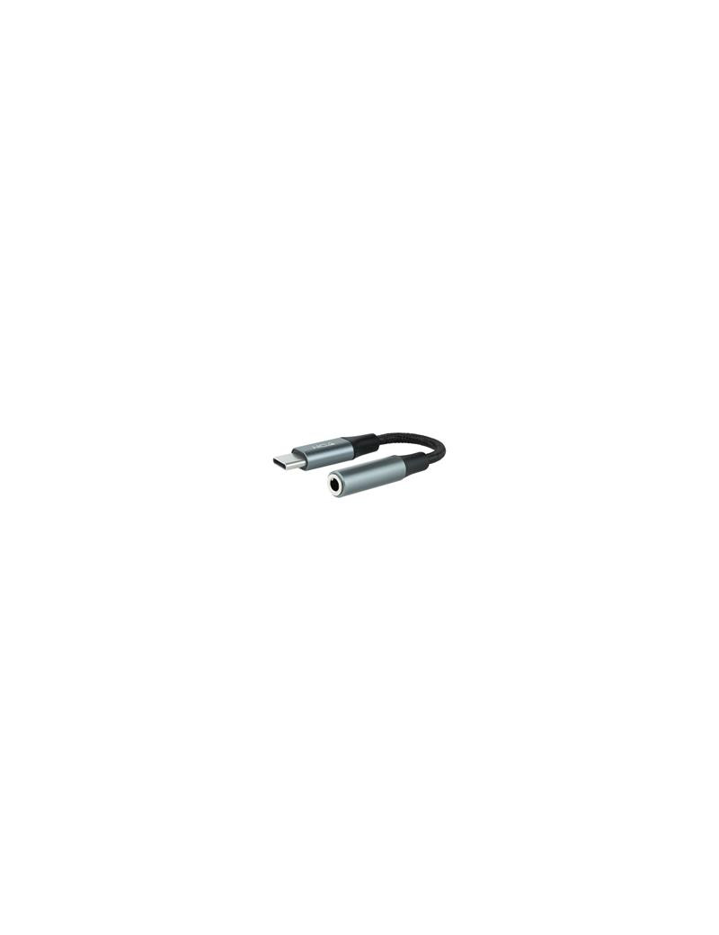 CABLE ADAPTADOR DE USB-C A JACK 3.5· NEGRO/GRIS NANOCABLE