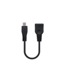 CABLE USB 2.0 OTG MICRO B/M-A/H 0.15M NEGRO NANOCABLE