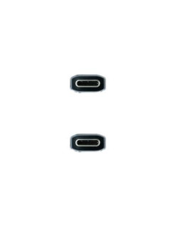 CABLE USB 3.1 GEN2 5A USB-C/M-USB-C/M 1M NEGRO/GRIS NANOCABLE